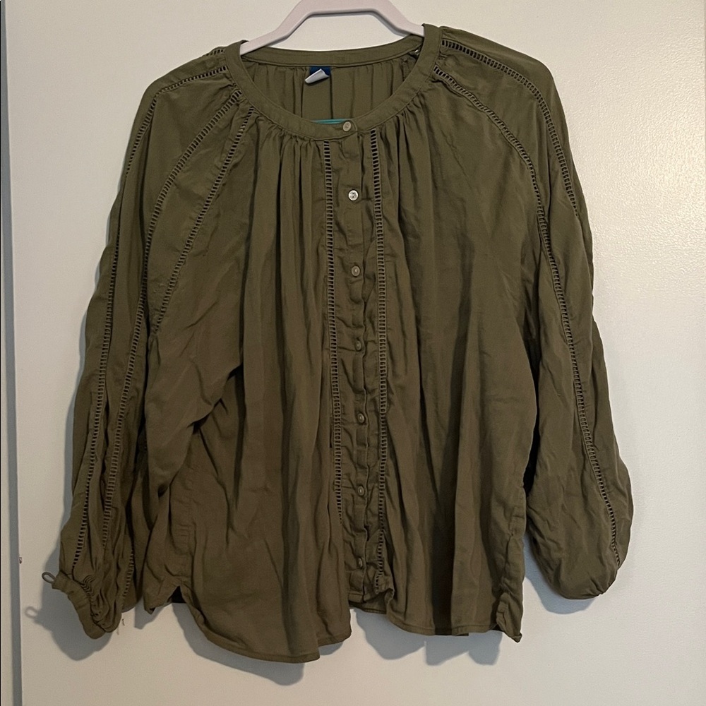 Old Navy Olive Green Women's Blouse